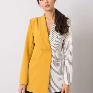 Ayra white and yellow blazer