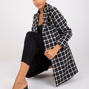 Black Women's Plaid Coat Jana RUE PARIS