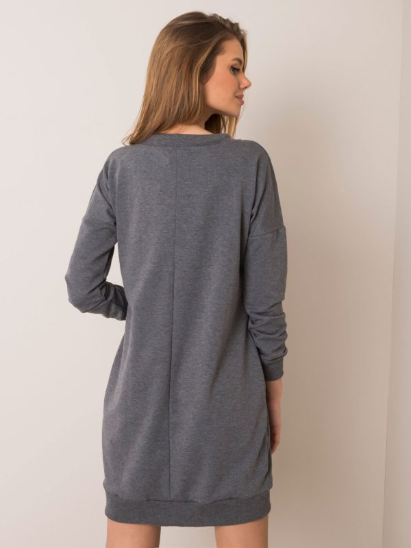 Dark grey melange dress Nessa RUE PARIS