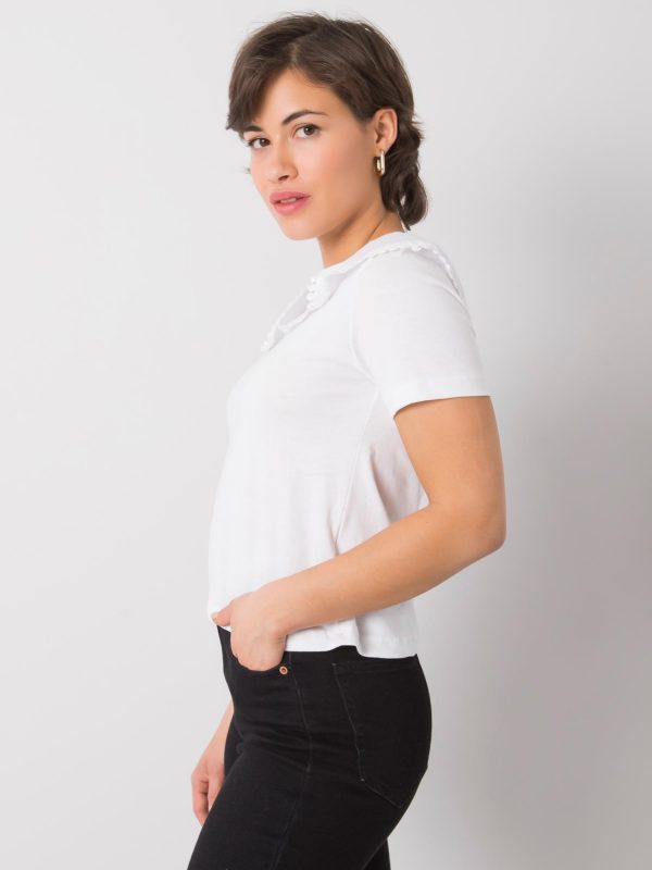 White blouse with collar Kaysie RUE PARIS