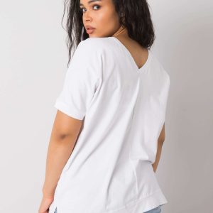 Zaria white plus size blouse with sequins