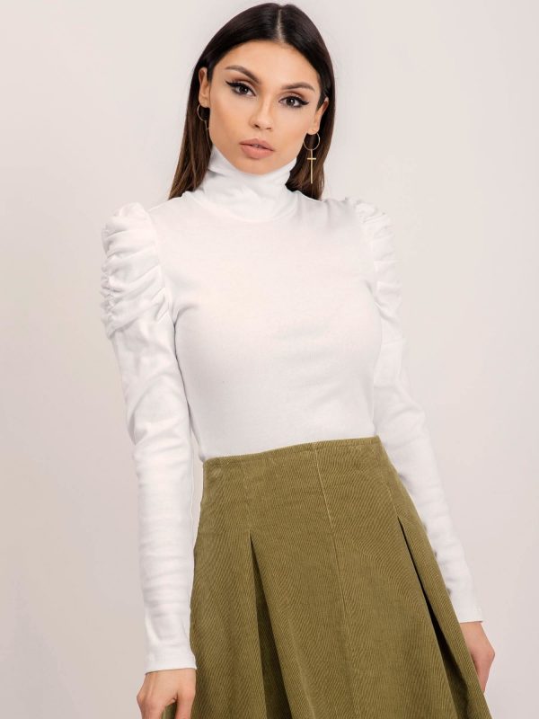 BSL White Turtleneck Blouse