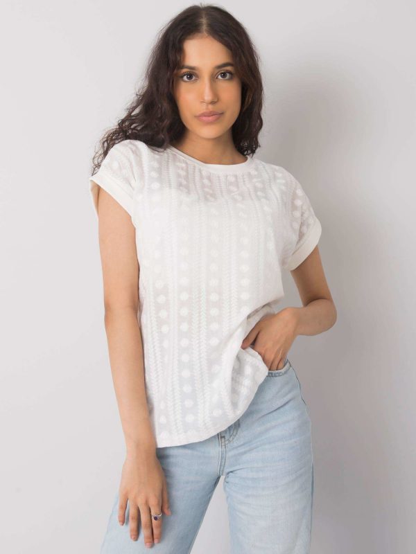 Alisha White Casual Blouse