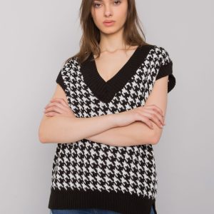 Villena RUE PARIS black and white knitted vest