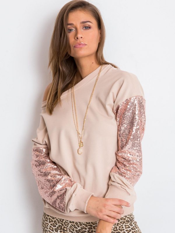 Beige Mirror Sweatshirt