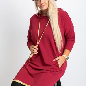 Burgundy Plus Size Rock Dress