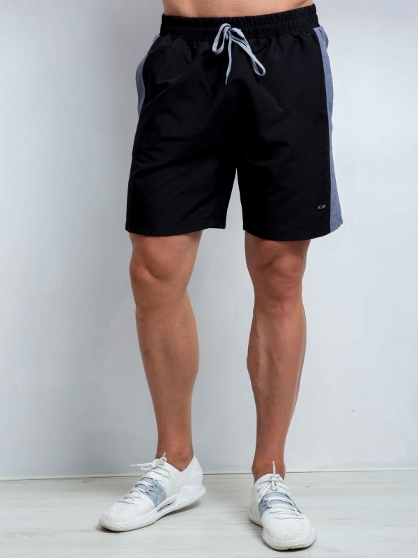 Black and gray shorts for men's plus size Movement