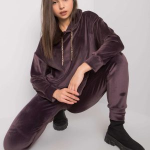 Purple velour set with Chanya pants