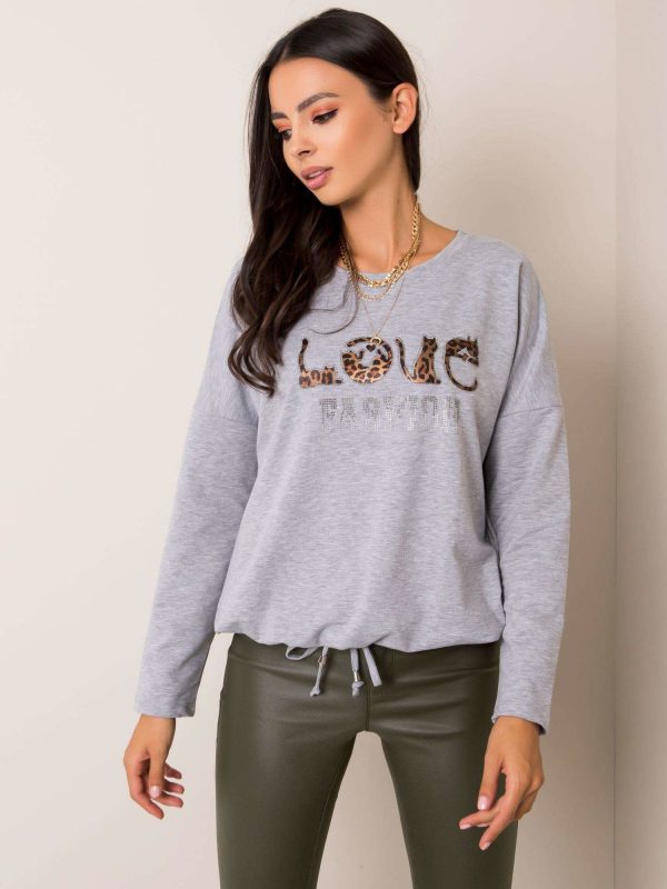 Grey melange sweatshirt Inga