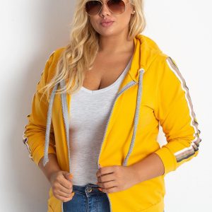 Dark Yellow Plus Size Apear Sweatshirt