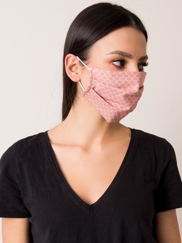 Dirty pink double-layer mask