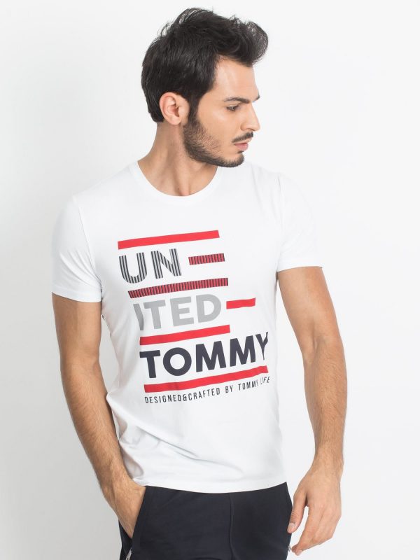 TOMMY LIFE White Men's T-Shirt