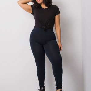 Navy Plus Size Cotton Leggings Phoebe