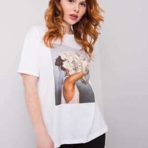 White T-shirt with Jolene applique