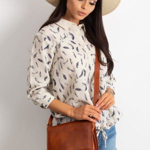 Camel Leather Messenger Bag