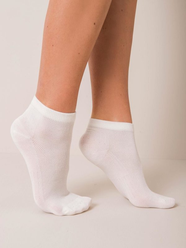 Ecru short socks for women