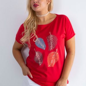 Red T-shirt plus size Moving