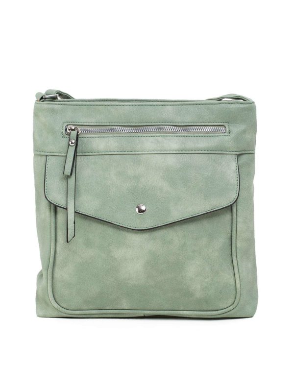 Light green eco leather handbag