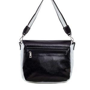 White and black women's bag with flip