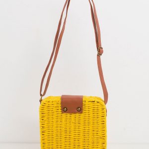 Yellow Braided Handbag