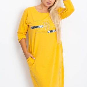 Dark Yellow Plus Size Coast Dress