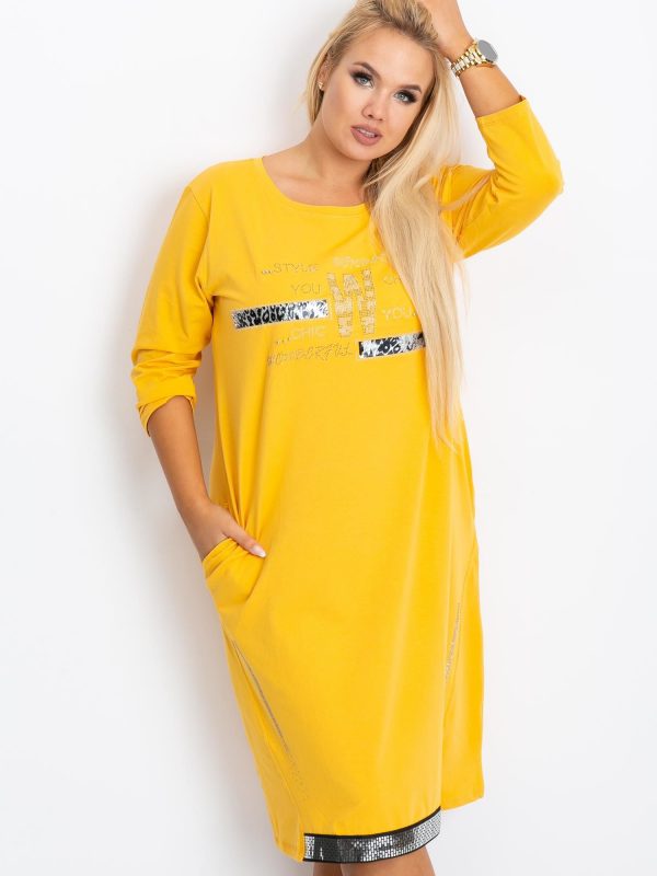 Dark Yellow Plus Size Coast Dress