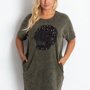 Khaki Plus Size Brillance Dress