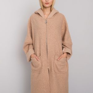 Beige hooded coat Serah OCH BELLA