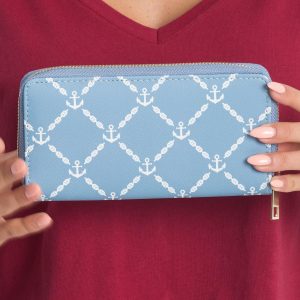 Blue wallet with sailor print