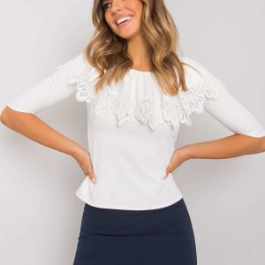 White blouse with collar Lucianna