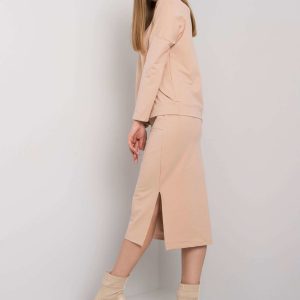 Beige sweatshirt set with sweatshirt and skirt Mayday