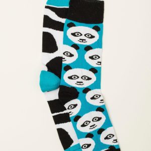 White and blue men's socks