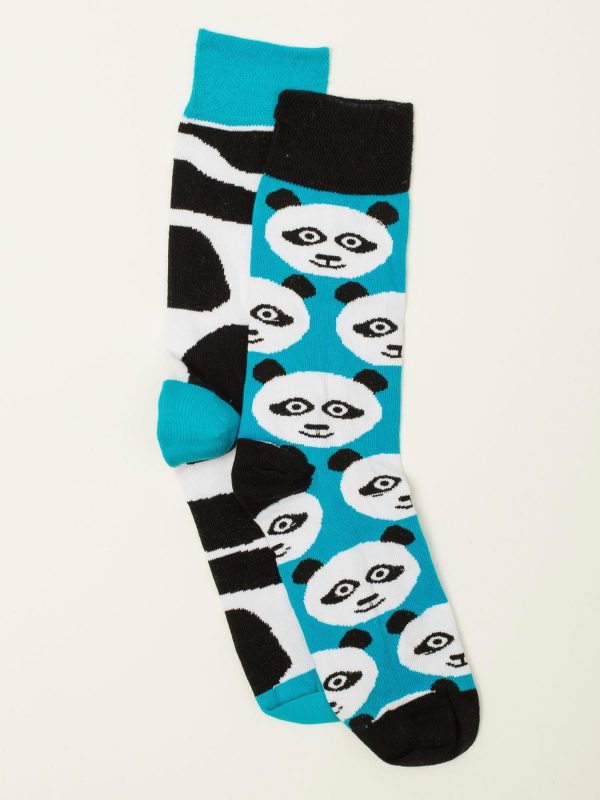 White and blue men's socks