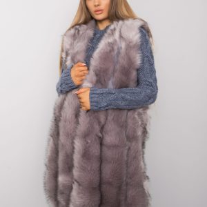 Light Grey Faux Fur Vest