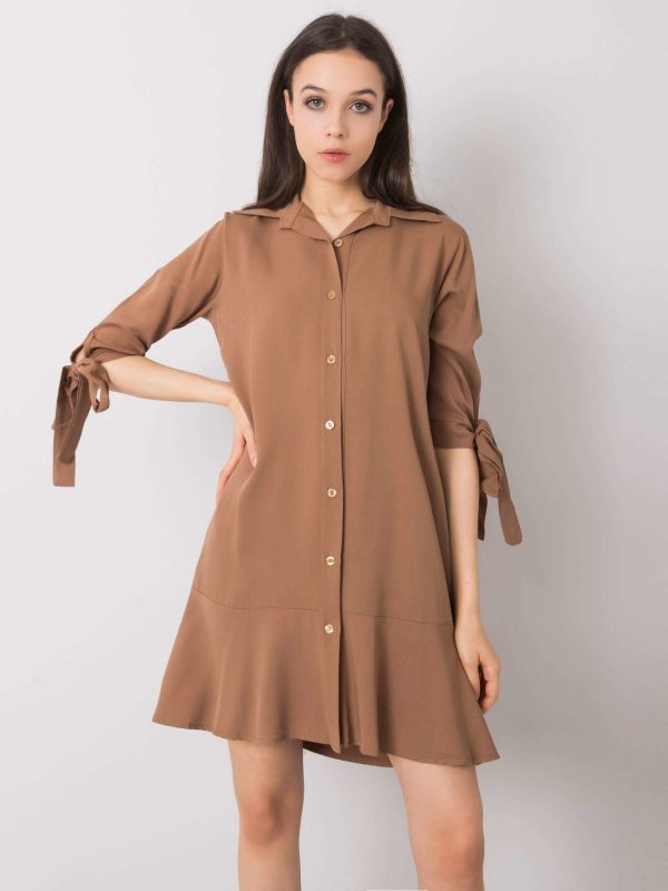 Brown casual dress Adelasia