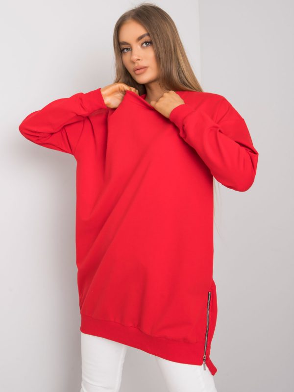 Rhiannon Red Long Sleeve Tunic