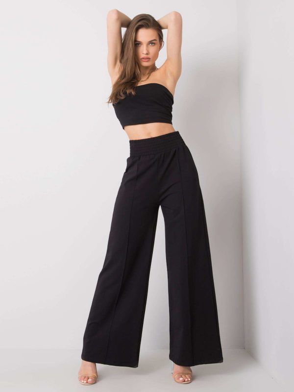 Black wide sweatpants Santiago RUE PARIS