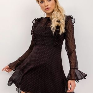 BSL Black Patterned Dress