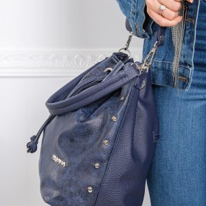 Navy blue handbag