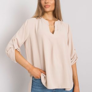 Beige Oversized Portland Blouse