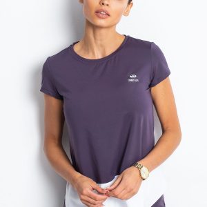 TOMMY LIFE Dark purple sports t-shirt