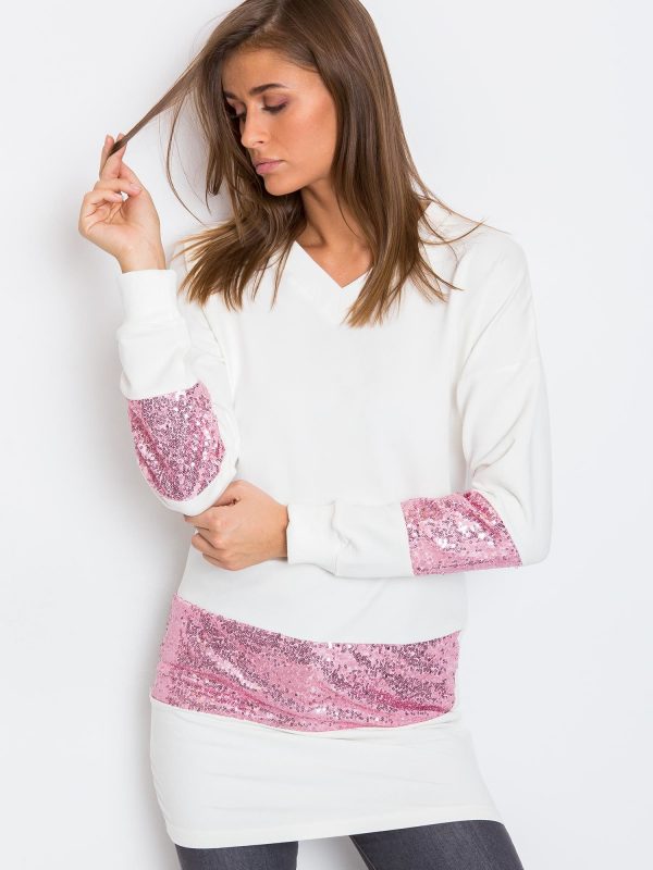 Ecru tunic Sequin