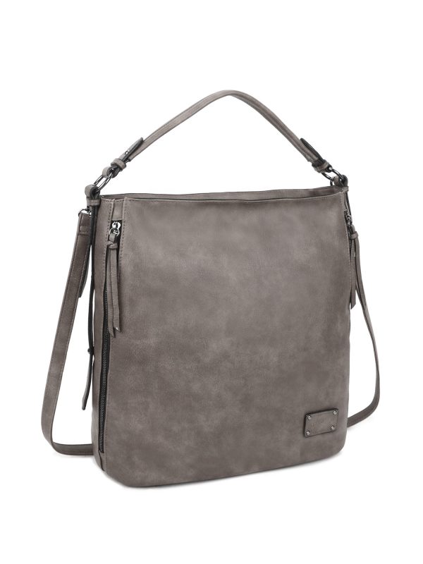 Silver urban bag with LUIGISANTO handle