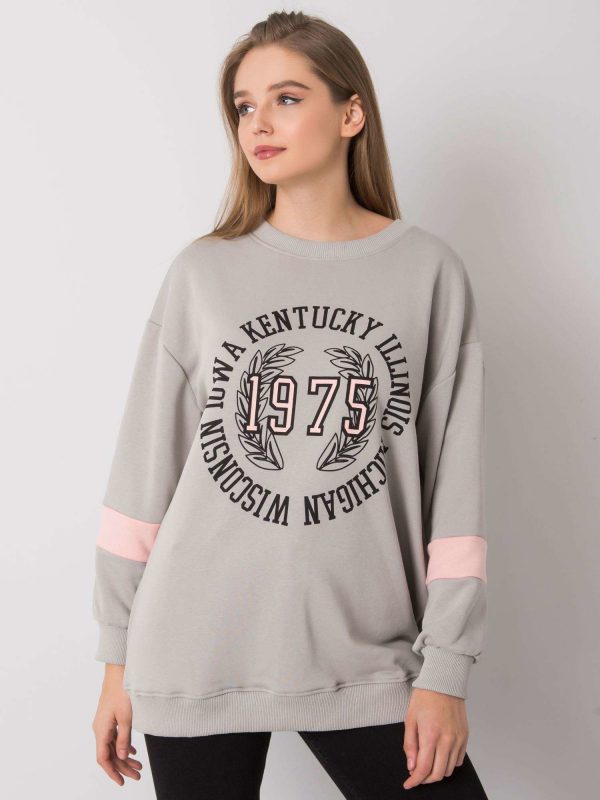 Light grey oversize sweatshirt with Kate print