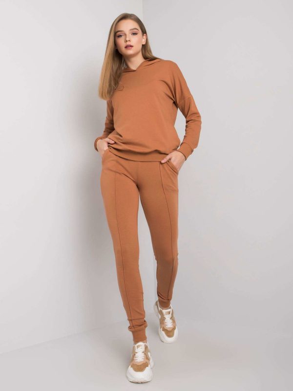 Light brown sweatshirt set with sweatshirt and pants Cristine