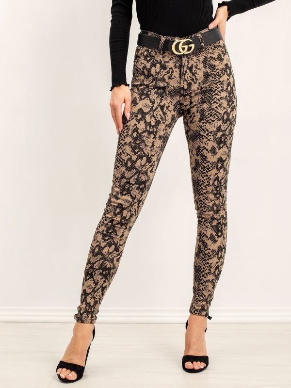 RUE PARIS Brown and black Gimmie pants