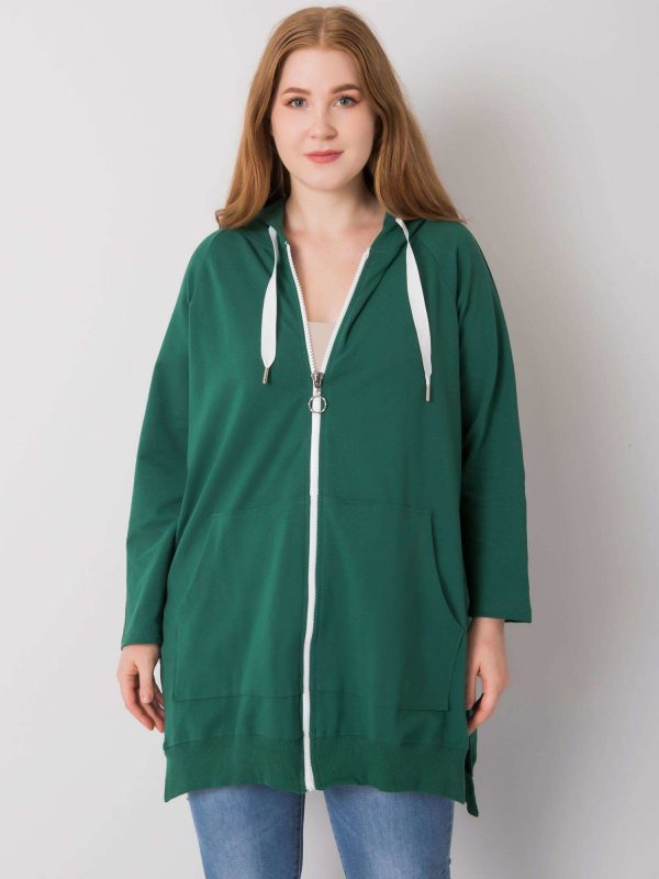 Dark Green Plus Size Sweatshirt Idrissa