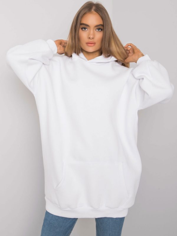 Roselle's white kangaroo long sweatshirt