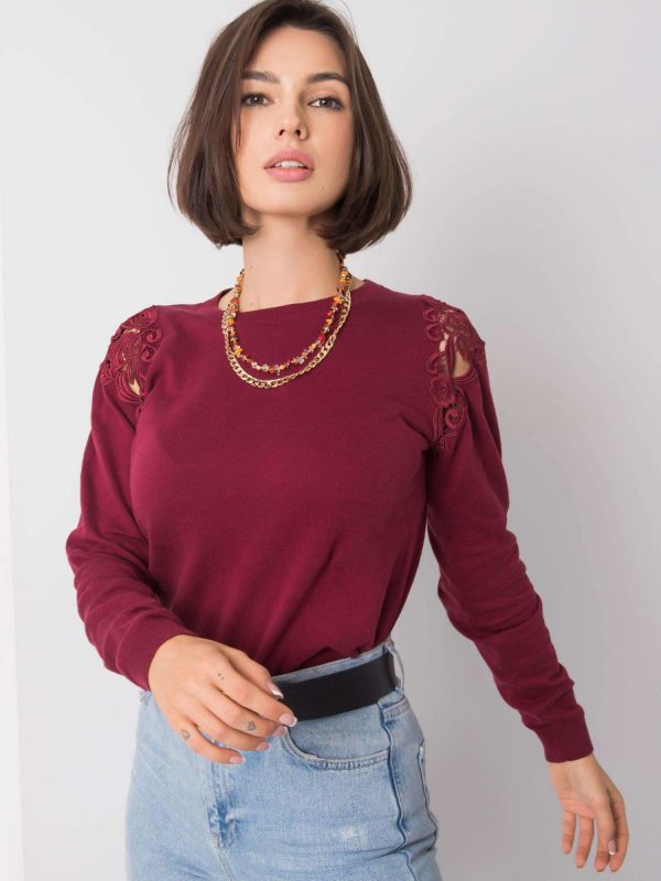 Burgundy sweater Omega RUE PARIS