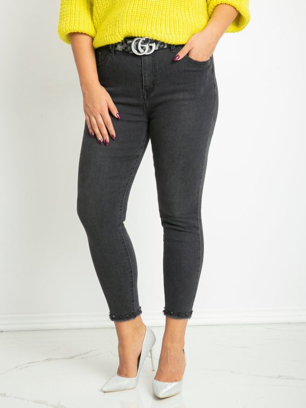 Dark Grey Plus Size Jeans Lucy